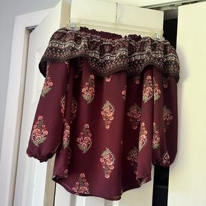 Off the shoulder floral top